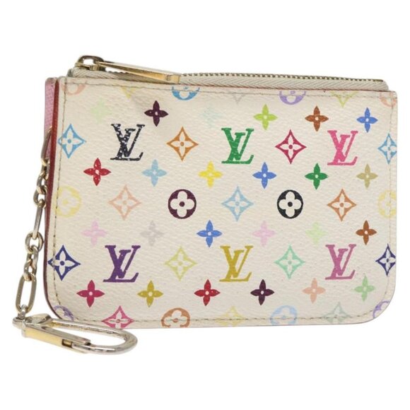 LOUIS VUITTON Monogram Multicolor Pochette Cles NM White - Picture 1 of 16